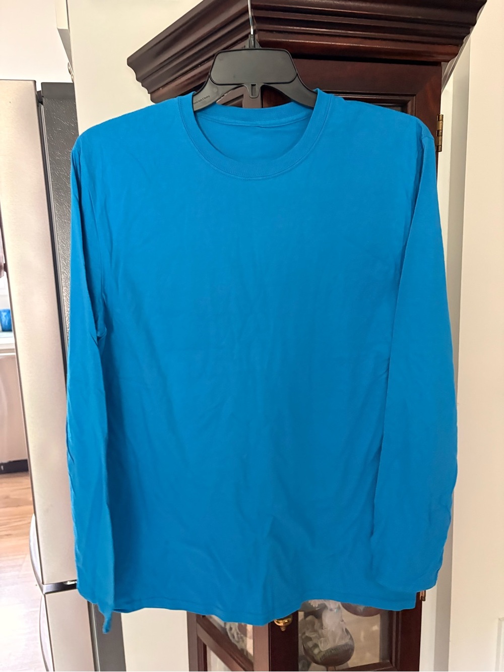 Men's Long Sleeve Crew Neck Shirt - Bright Blue